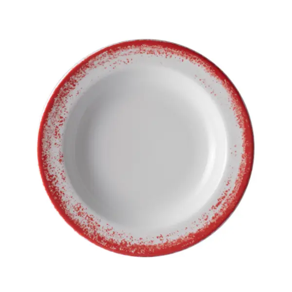 Prato Fundo Porcelana Schmidt - Dec. Nevoa Vermelho 2429