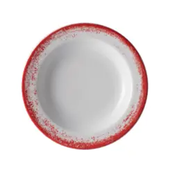 Prato Fundo Porcelana Schmidt - Dec. Nevoa Vermelho 2429
