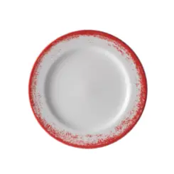 Prato Sobremesa Porcelana Schmidt - Dec. Nevoa Vermelho 2429