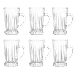 Jogo 6 Taças Para Cappuccino 210ml Em Vidro Deli - Lyor