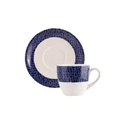 Xicara Chá com Pires Porcelana Schmidt - Dec. Mosaico R003