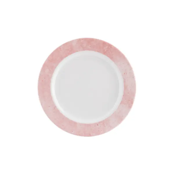 Prato Sobremesa Porcelana Schmidt - Dec. Cromo Rosa 2447