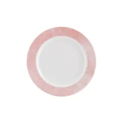 Prato Sobremesa Porcelana Schmidt - Dec. Cromo Rosa 2447