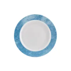 Prato Sobremesa Porcelana Schmidt - Dec. Cromo Azul 2446