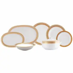 Aparelho de Jantar Porcelana Schmidt 41 Peças - Dec. Topazio Imperial 2442
