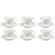Conjunto com 6 Xícaras Chá com Pires Porcelana Schmidt - Dec. Vitoria 0397