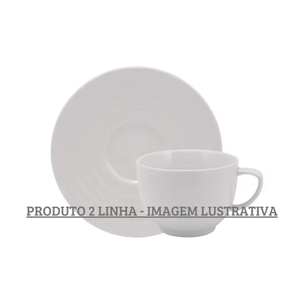 Xicara Chá com Pires Porcelana Schmidt - Mod. Arcos 240 2ª Linha