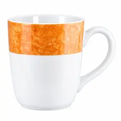 Caneca Porcelana Schmidt - Dec. Cromo Laranja 2448