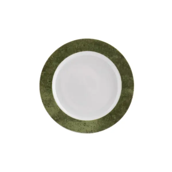 Prato Sobremesa Porcelana Schmidt - Mod. Cromo Verde 2449