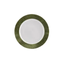 Prato Sobremesa Porcelana Schmidt - Mod. Cromo Verde 2449