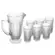 Conjunto Jarra Com 6 Copos De Vidro Diamante - Lyor