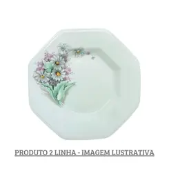 Prato Fundo Porcelana Schmidt - Dec. Margarida E650 2ª Linha