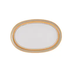 Travessa Rasa Oval 28cm Porcelana Schmidt - Dec. Topazio Imperial 2442