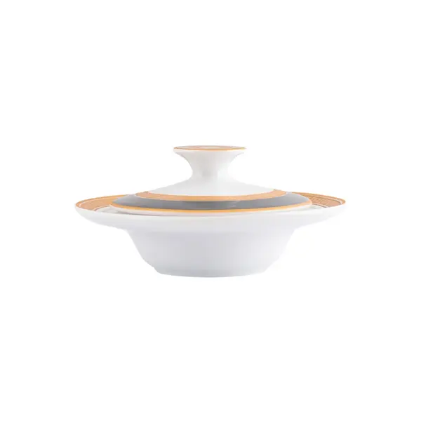 Manteigueira Porcelana Schmidt - Dec. Turmalina Cinza 2443