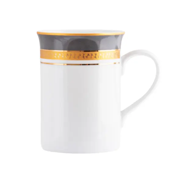 Caneca Porcelana Schmidt - Dec. Turmalina Cnza 2443