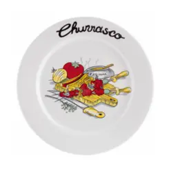 Prato Raso Porcelana Schmidt - Dec. Churrasco 2435