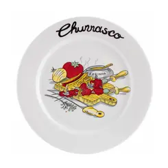 Prato Raso Porcelana Schmidt - Dec. Churrasco 2435