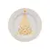 Prato Sobremesa Porcelana Schmidt - Dec. Pinheiro Natal N006