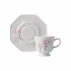 Xicara Chá com Pires Porcelana Schmidt - Dec. Maresias Prisma 2405