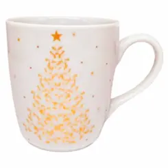 Caneca Porcelana Schmidt - Dec. Pinheiro Natal N001