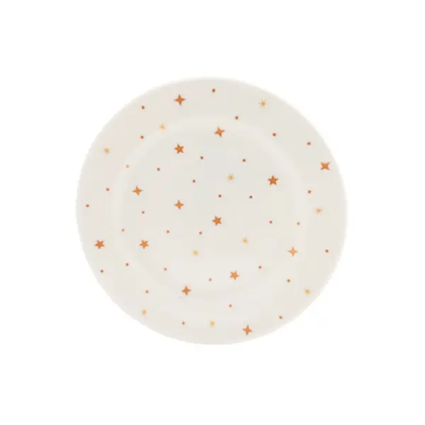 Prato Sobremesa Porcelana Schmidt - Dec. Estrela E669