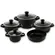 Conjunto 5 Panelas de Cerâmica Duo Smart Preto