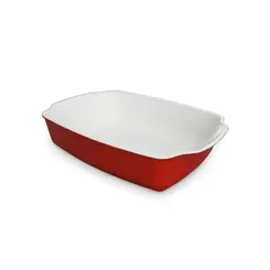 Travessa Gusto de Cerâmica Vermelho/Branco