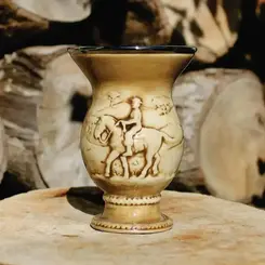 Cuia de Cerâmica Tropeiro Marrom Escuro