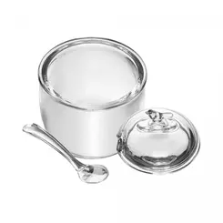 Açucareiro com Colher e Tampa Bird 150ml Cristal Ecológico