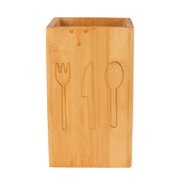Suporte de Bambu para Talheres 9x15cm - Ponto da Porcelana