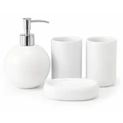 Kit De Banheiro De Ceramica 4 Peças - Ponto da Porcelana