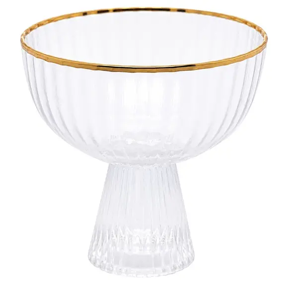 29596 TACA DE SOBREMESA CRISTAL FIO DE OURO LINES 200ML