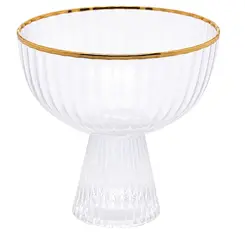 29596 TACA DE SOBREMESA CRISTAL FIO DE OURO LINES 200ML
