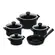 Conjunto 5 Panelas de Cerâmica Clear Preto