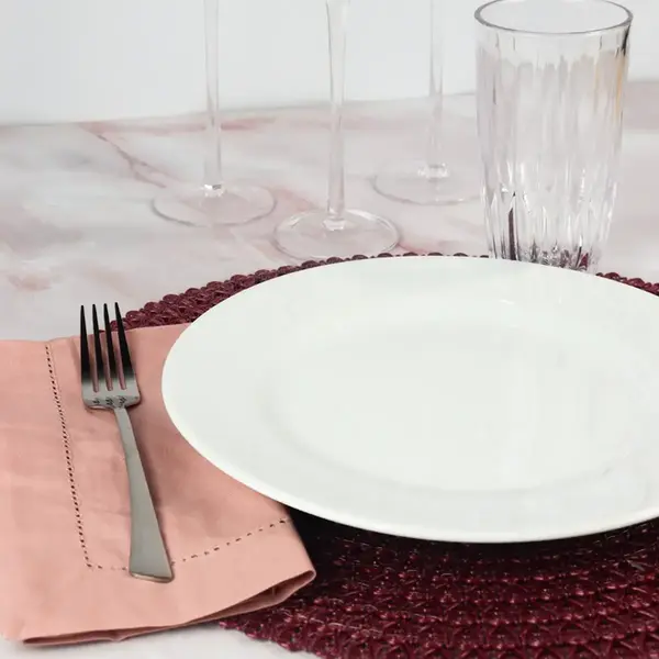Kit 6 Americanos 38Cm Marsala - Ponto da Porcelana