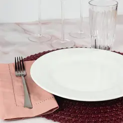 Kit 6 Americanos 38Cm Marsala - Ponto da Porcelana