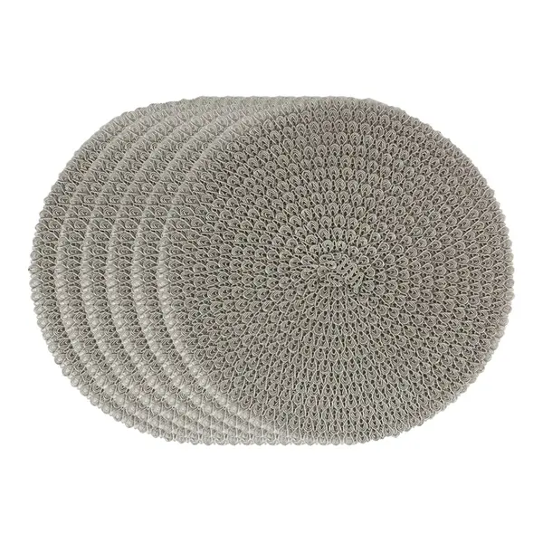 Kit 6 Americanos Cinza 38cmx38cm - Ponto da Porcelana