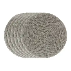 Kit 6 Americanos Cinza 38cmx38cm - Ponto da Porcelana