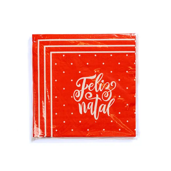 Guardanapo Feliz Natal 20 Folhas 33cm - Ponto da Porcelana