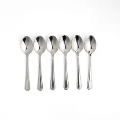 Jogo 6 Colheres 14cm em Aço Inox - Ponto da Porcelana