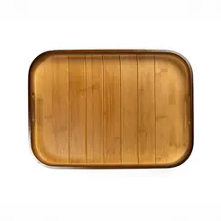 Bandeja de Bambu 33cm - Ponto da Porcelana