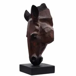 Escultura Decorativa Cabeça de Cavalo 40 cm