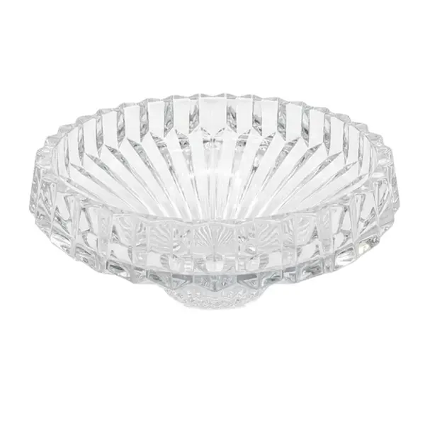 Centro de Mesa em Cristal com Bordas Trabalhadas