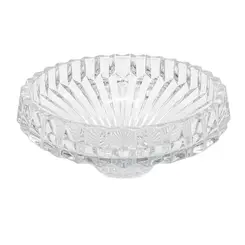 Centro de Mesa em Cristal com Bordas Trabalhadas