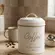 Lata Porta Café Decorativa e Alça Dourada