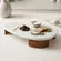 Bandeja Decorativa Triangular em Mármore Off White