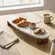 Bandeja Decorativa Estreita em Mármore Off White