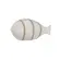 Escultura Decorativa Peixe Branco e Bege Pequeno em Cerâmica