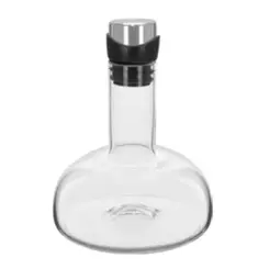 Decanter Para Vinho de Vidro com Tampa de Inox