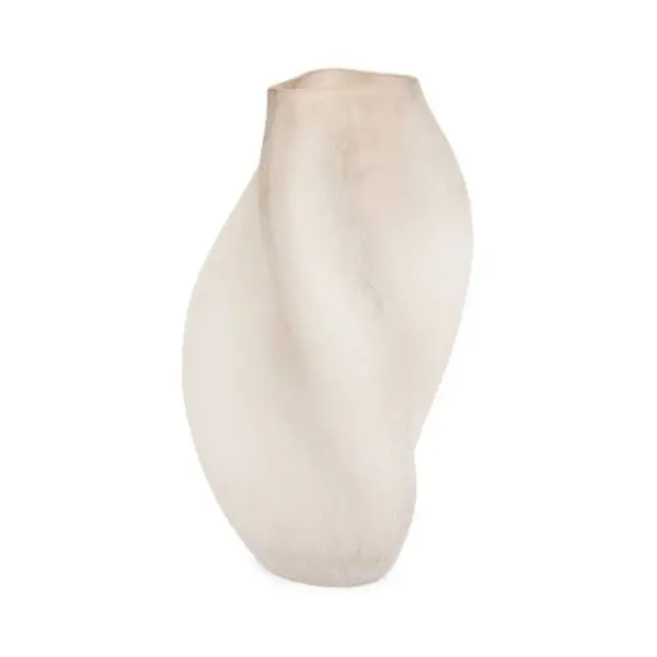 Vaso Decorativo de Vidro Orgânico Off White
